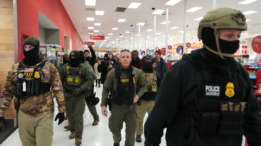ICE agents at a Minnesota Target